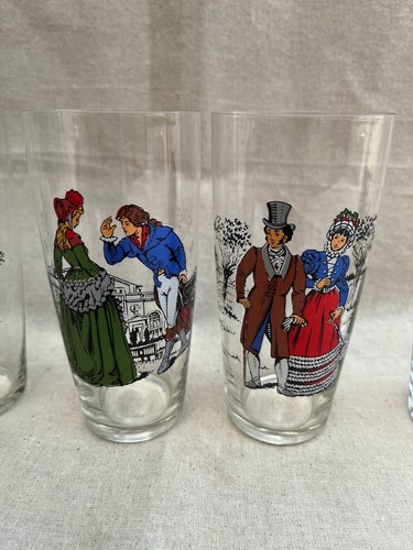 5 VINTAGE TUMBLER DRINKING GLASSES DECALS - GREAT CONDITION - Picture 4 of 7