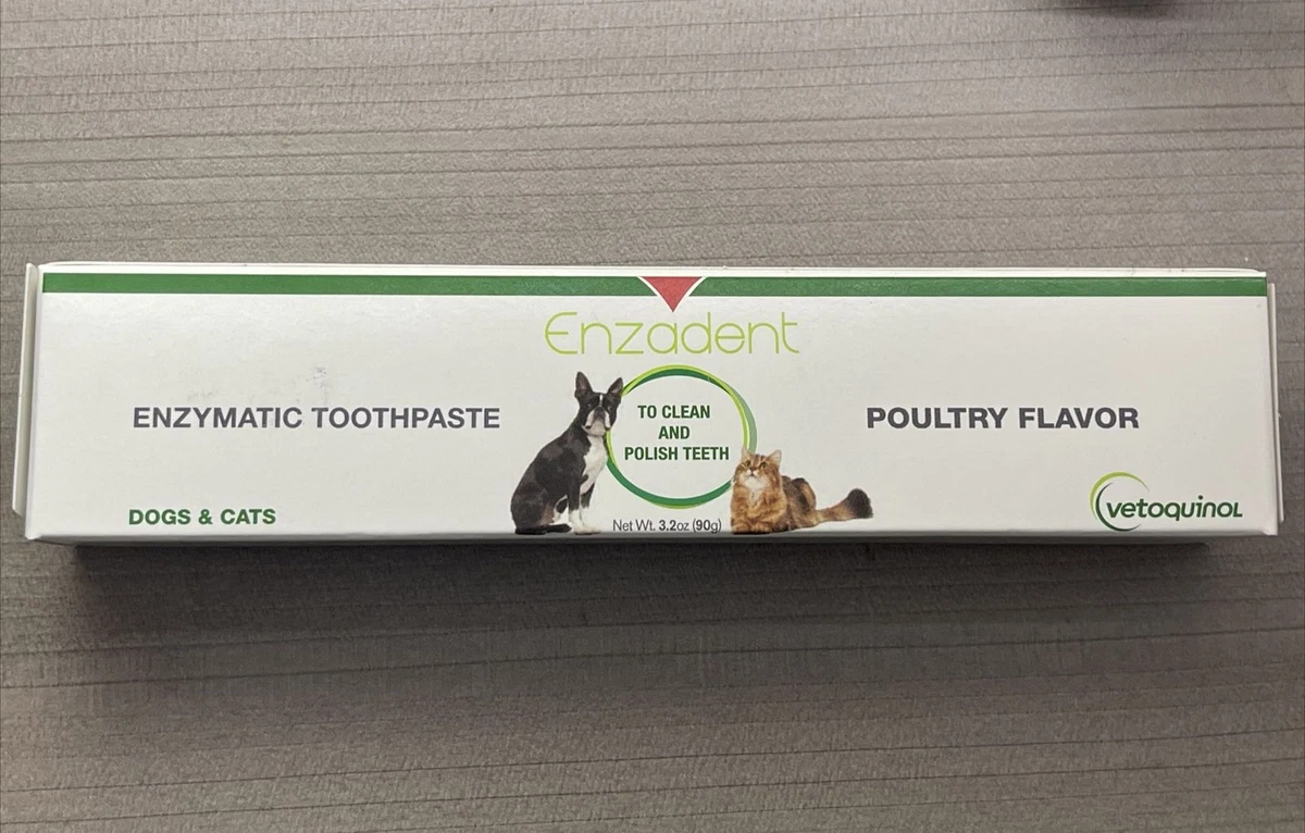 Enzadent Enzymatic Pet Toothpaste for Dogs Cats Poultry Chicken Flavor 3.2 oz