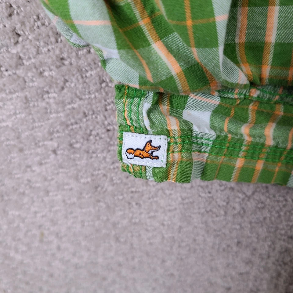 Pantalones Cortos Akoo De Colección Para Hombres 42 Verde Naranja Cuadros Carga Y2K Sueltos Hip Hop Algodón Foto 4 de 4