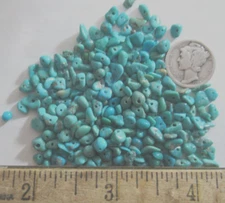 KINGMAN TURQUOISE SMALL DRILLED NUGGETS  1/2 OZ  4mmX3mm TO 8mmX5mm  #443