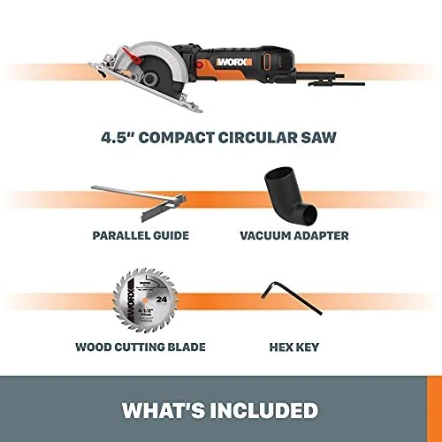 Worx WX439L 4.5 Amp WORXSAW 4.5" Electric Compact Circular Saw - Image 2 of 4