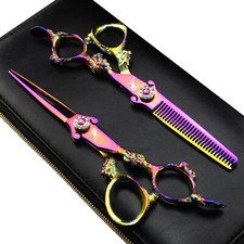 6.0" Professional Japan 440c Hair Cutting Shears Salon Hair Blending/thinning/te