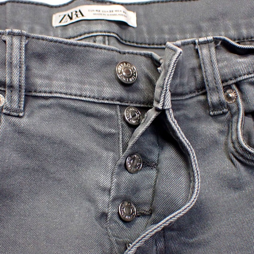 Used] ZARA button fly denim skinny pants [b33-56] | eBay