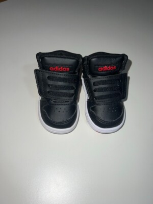 adidas H01064 Boys Black Hoops Mid 2.0  Sneakers Shoes Size 3K New