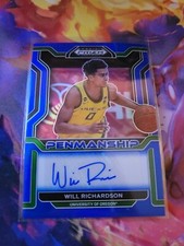 22-23 Prizm Draft Picks College Penmanship Auto Blue #WRI Will Richardson /149