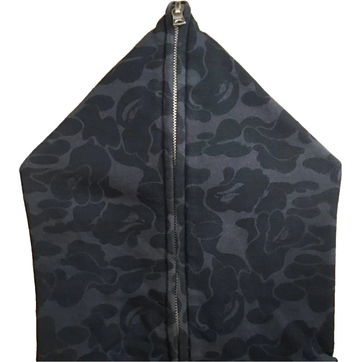 A BATHING APE (BAPE) Felpa con cappuccio BAPE mimetica tinta unita full zip blu navy una scimmia da bagno NIGO taglia M usata 2504SY