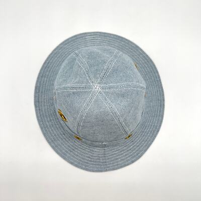CLARE V Light Denim Bucket hat Women XS Small Light Blue  display picture 2