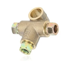 Brass 3 Way T-Shape Brake Tee Universal Auto M10 T-Shape Brake Line Fitting F...