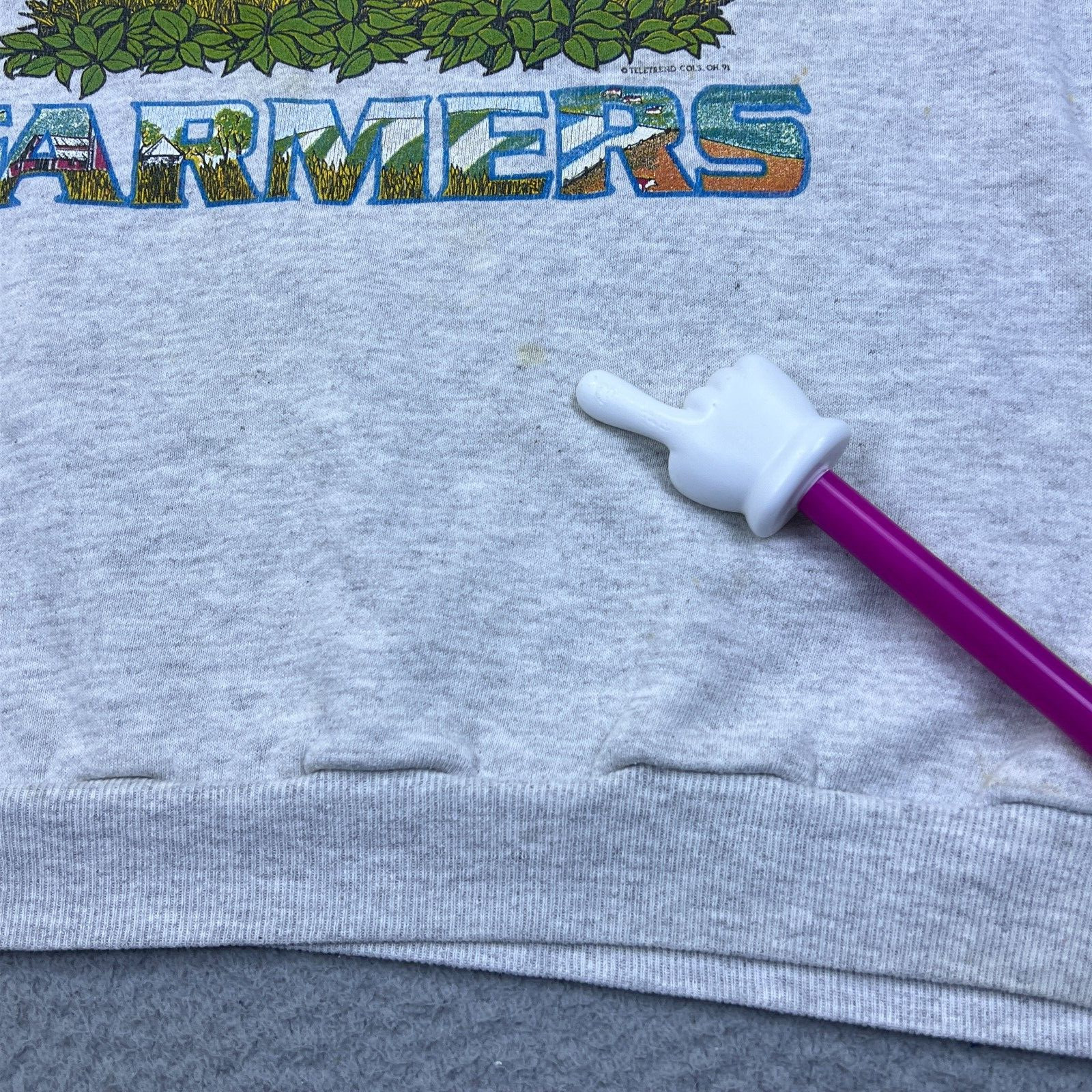 VTG Americas Finest Farmers Graphic Crewneck Sweatshirt XL 90s USA Made Midwest