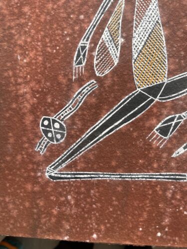 Aboriginal Art On Paper Board Original Australian Art Tony Nadjalaburnbrun Hunt - Picture 5 of 6