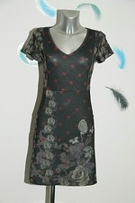 Pretty Gray Floral Casual Dress SMASH Size 38 FR 42I Excellent Condition
