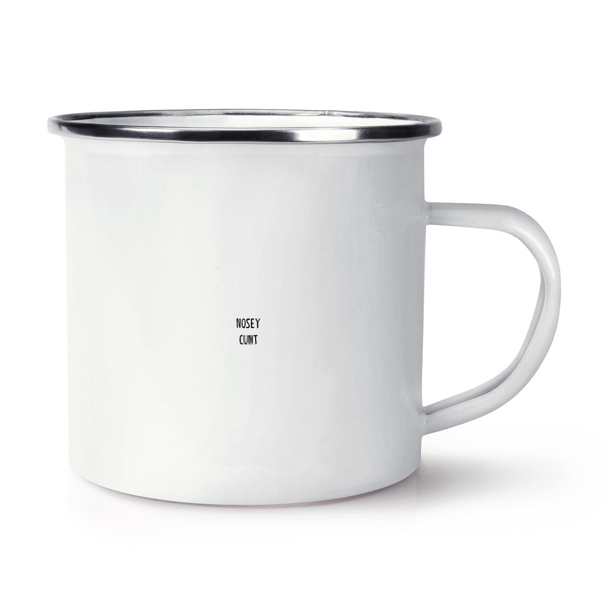 Nosey C*nt Enamel Mug Cup Sarcastic Humour Rude Work Employee Boss Birthday