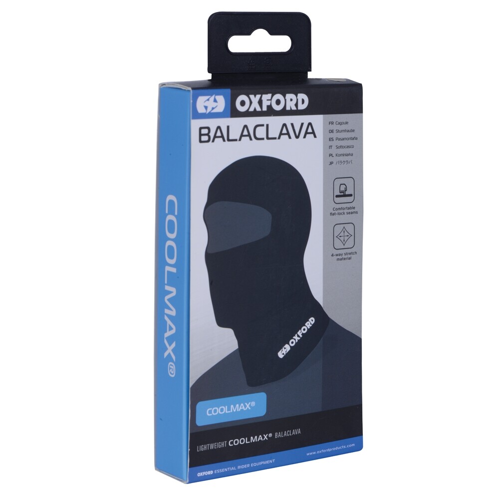Cagoule Coolmax noire taille unique grand confort avec large ouverture pour les yeux