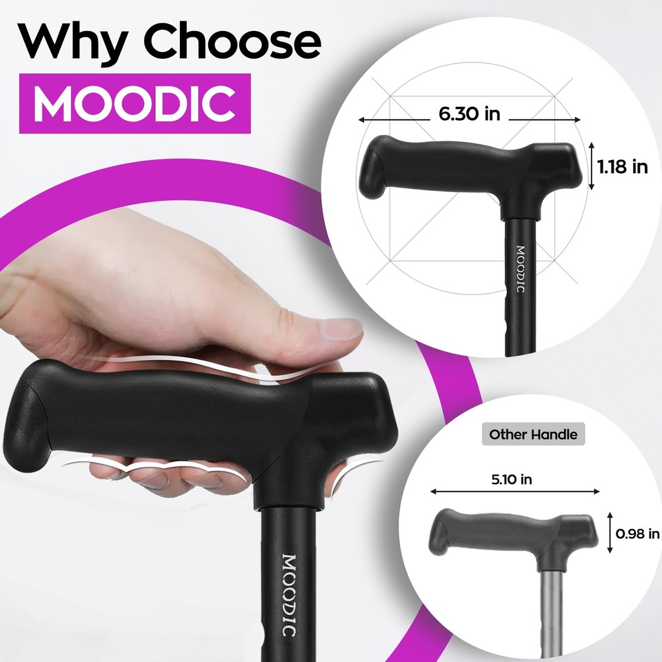 Tall Mens Walking Cane 42.52 Inches. Extra Tall Walking Cane Easy to