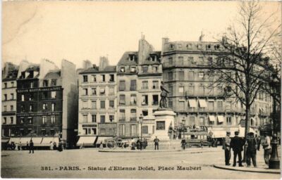 CPA PARIS 5. - Statue von Etienne Dolet, Place Maubert (80478)