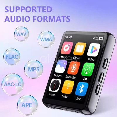 MP3 Player Support 128G Bluetooth Lossless Music Speaker FM Radio Recorder Sport