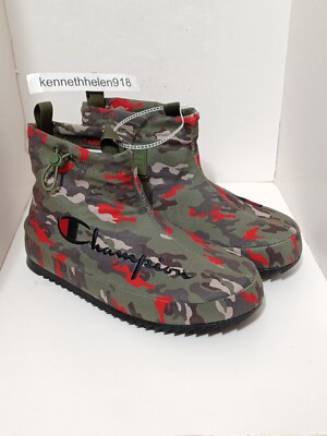 NEW CHAMPION RALLY DRIZZLE SLIPPERS BOOTS OLIVE GREEN CAMO MENS SIZE 9