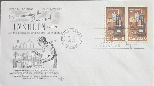 1971 Canada FDC 50th Commemorating F. Banting Dicovery of Insulin, Issue Ottawa