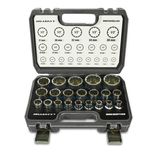 12tlg Gelenk Zoll Ratschenschlüssel Satz Set 1/4   15/16