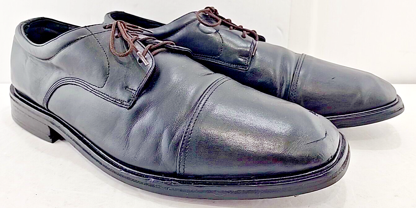 SAOLA Abito da uomo Florsheim scarpe Oxford taglia 13 D nero in pelle con lacci usati