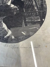 Jack Daniels woodcut print Old office Dan Quest signed / numbered vintage