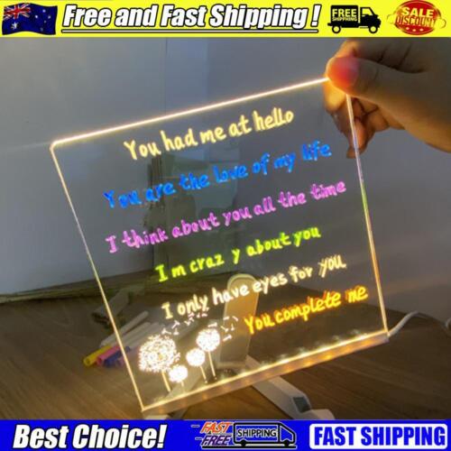 Glow Memo Board Acrylic Message Note Board for Office Home School (200*200*3mm) - Bild 1 von 8