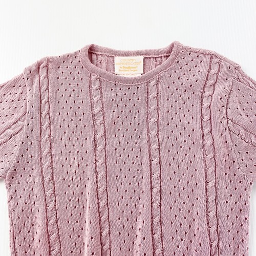 Pendleton Country Sophisticates Pink Short Sleeve Knit Blouse Top Womens - Picture 2 of 4