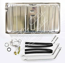 66-67 Nova Chevy II STAINLESS gas tank kit W/ 3/8" Sending unit and Straps