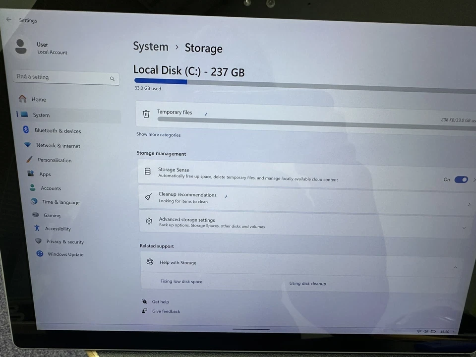 Microsoft Surface Pro 4 12" i5-6300 8GB RAM 256B SSD Windows 11 Pro LCD Blemish - Image 3 of 4
