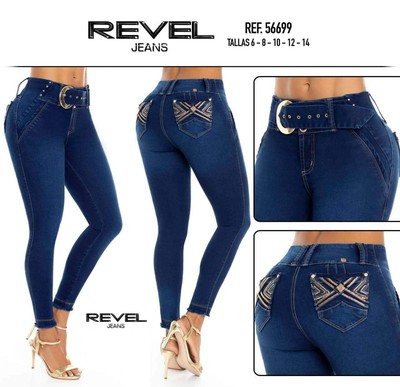 JEANS COLOMBIANOS. REV699 Authentic Colombian Push Up Jeans, Jean Levanta  Cola | eBay