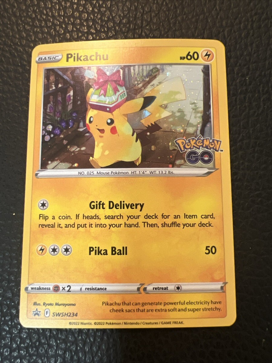 SWSH234 Pokemon Card Pokmon GO TCG Promo Card  Pikachu Black Star Promo  SWSH234 (Ungraded, Lightly Played) Black Star Promo Pokemon GO