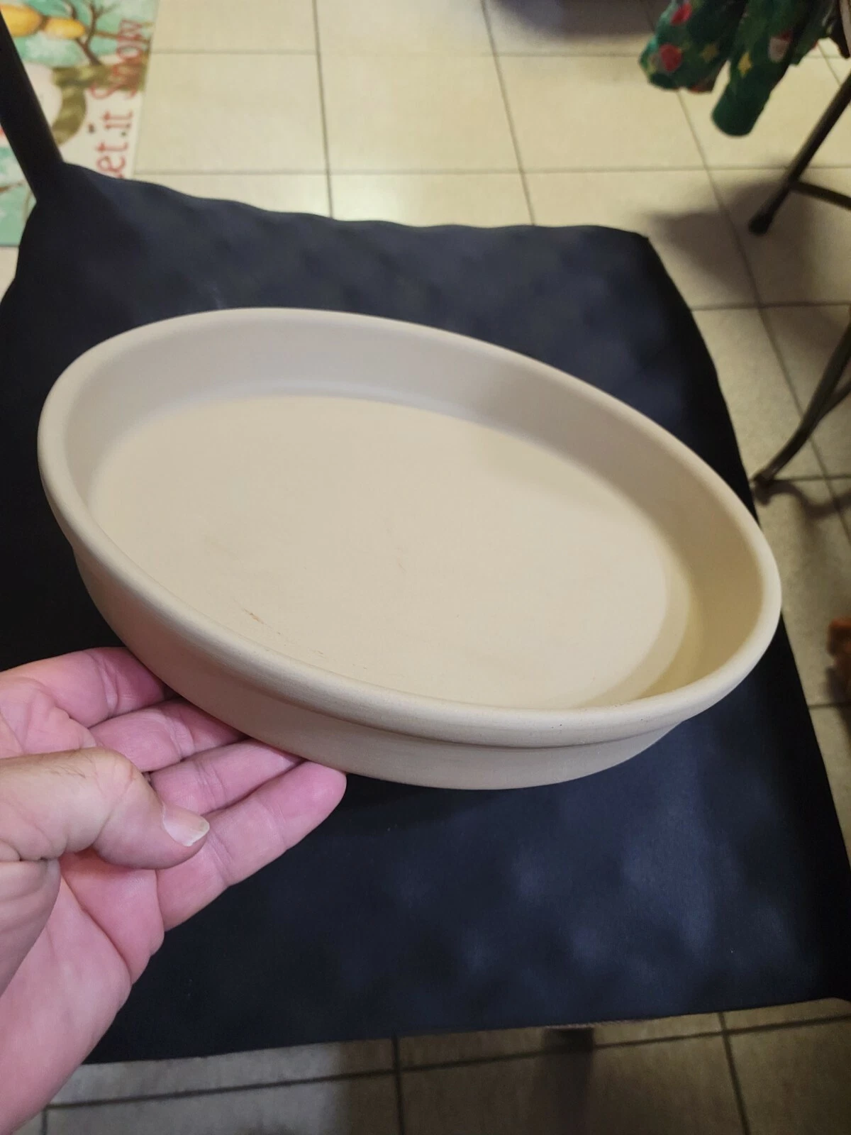 The Pampered Chef Deep Dish Baking Quiche Pizza Pan Stoneware 11" Round Clean