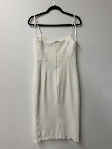 NICHOLAS Bandage Quilted Midi Ivory Dress Pre owned Size 10 AU Evening Wear - Picture 5 of 11