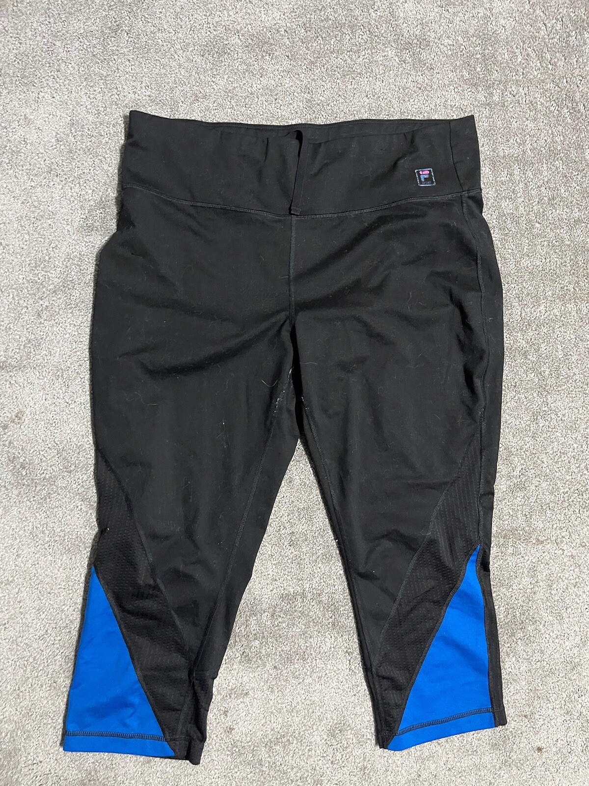 FILA Pantaloni Sportivi Yoga Esercizi Lounge Donna XL Capri Cropped Nero