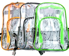 Clear Backpack Student See-Thru Arctic Star 17" Book Bag Back to School