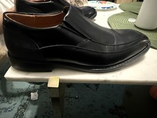 Nine West Danford Men's Black Leather Slip-On Dress Loafers US 11
