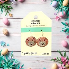 Easter Nickel Free Bunny Rabbit Earrings Pink