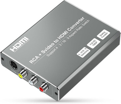 RCA Svideo to HDMI Converter with 4 : 3/16 : 9 Aspect Ratio Switch, S-Video RCA