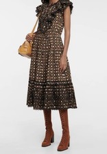 ULLA JOHNSON Yvette Floral Cotton Midi Dress Size 4