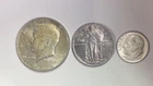 90% Silver Coin Lot – Kennedy Half, Standing Liberty Quarter, Dime-ESTATE FIND