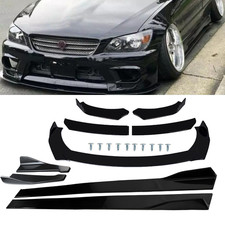 For Lexus Is300 Front Bumper Lip Spoiler Splitter Glossy Black Body Side Skirt