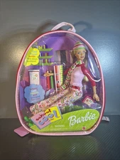 Barbie School Cool Doll with Child Backpack Carry Tote 2000 Mattel 29183 Sealed