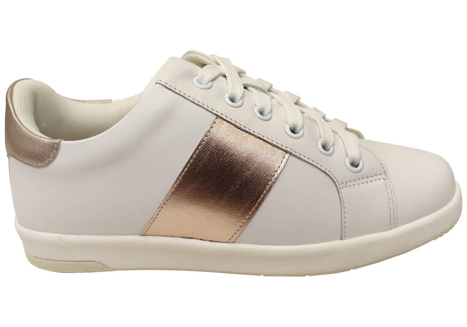 Florsheim Womens Comfortable Leather Crossover Lace To Toe Sneakers