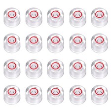 20pcs Circular Bubble Spirit Level 8x5.5mm Bubble Spirit Level, White/Red