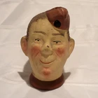 Vintage WWII Army Soldier Head  Elmer Doughboy Planter WW2 Army 1940