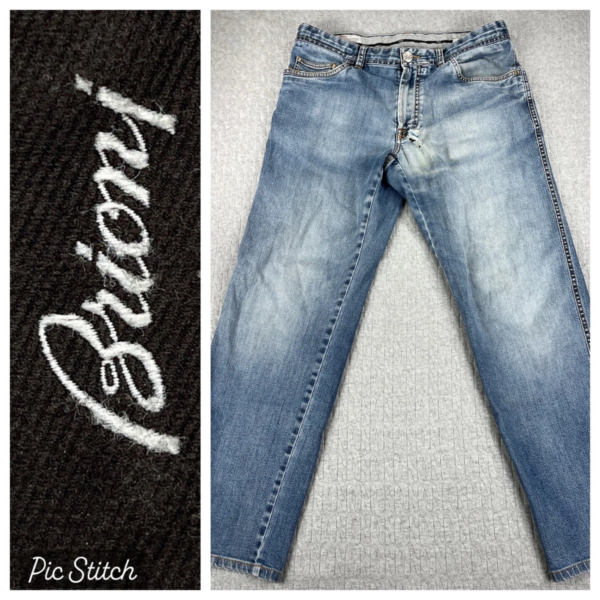 Brioni メンズ デニム パンツ 34 古着 クロコダイル BRIONI 