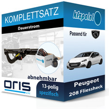 ORIS Anhängekupplung abnehmbar und TOWTEC E-Satz 13polig für Peugeot 208 12- neu