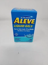 Aleve Liquid Gels Naproxen Sodium Pain Reliever 50 Count EXP 03/26