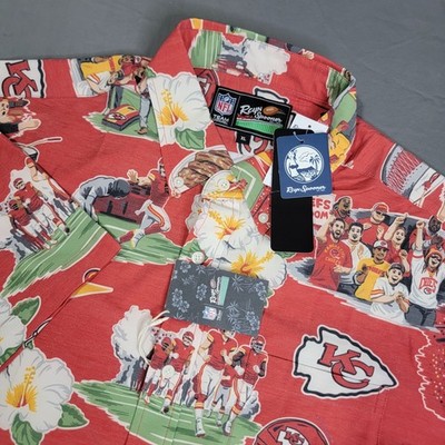 Kansas City Chiefs Reyn Spooner Shirt Mens XL Hawaiian Aloha Football SS NWT