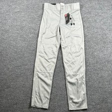 Under Armour Baseball Pants Youth Size L Grey HeatGear Loose Fit Athletic New